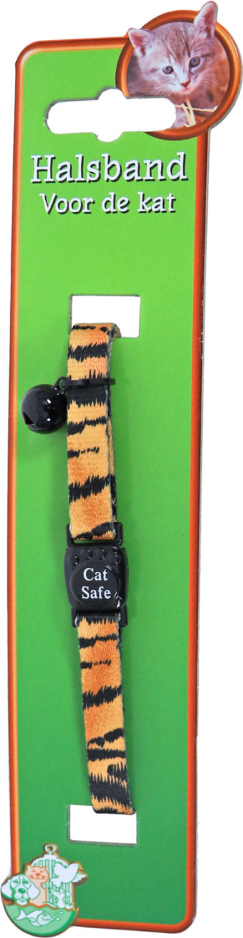 Halsband Kat met Tijgerprint (met Cat Safe sluiting)