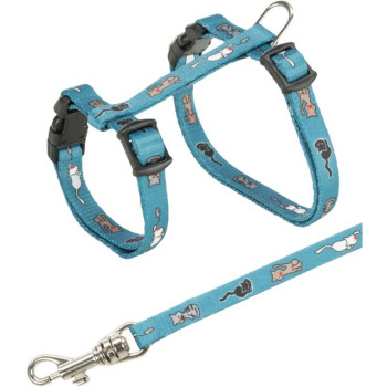 Kittentuig met poesjes Aqua Blauw