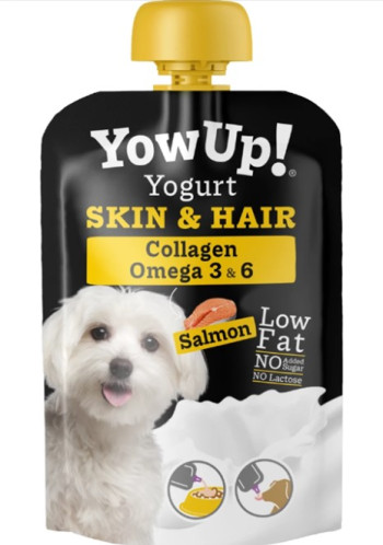 Yoghurt Skin & Hair voor de hond met Collageen en Omega 3&6 (Zalm)